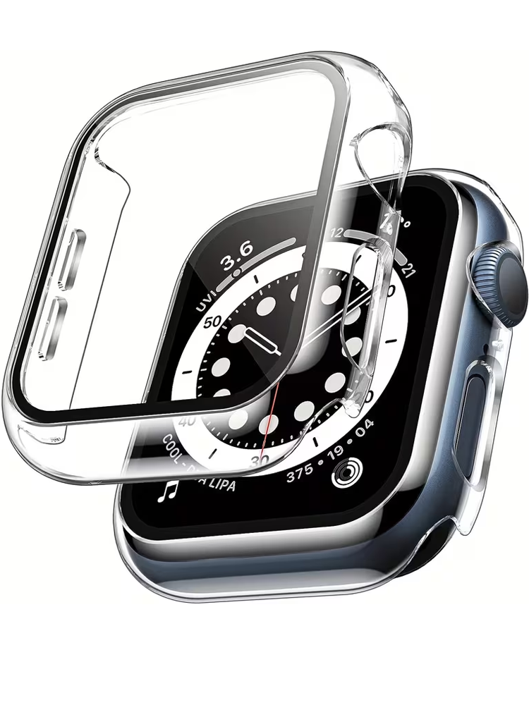 Watch Case Bumper - 2pcs Tempered Glass Case For Apple