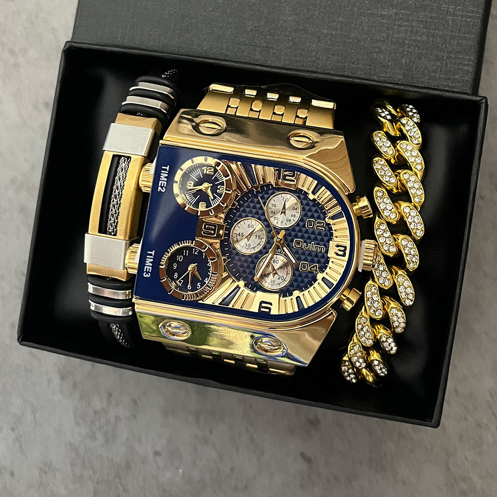 Men's luxury rectangular gold  - Smartwatch Face recension och pris