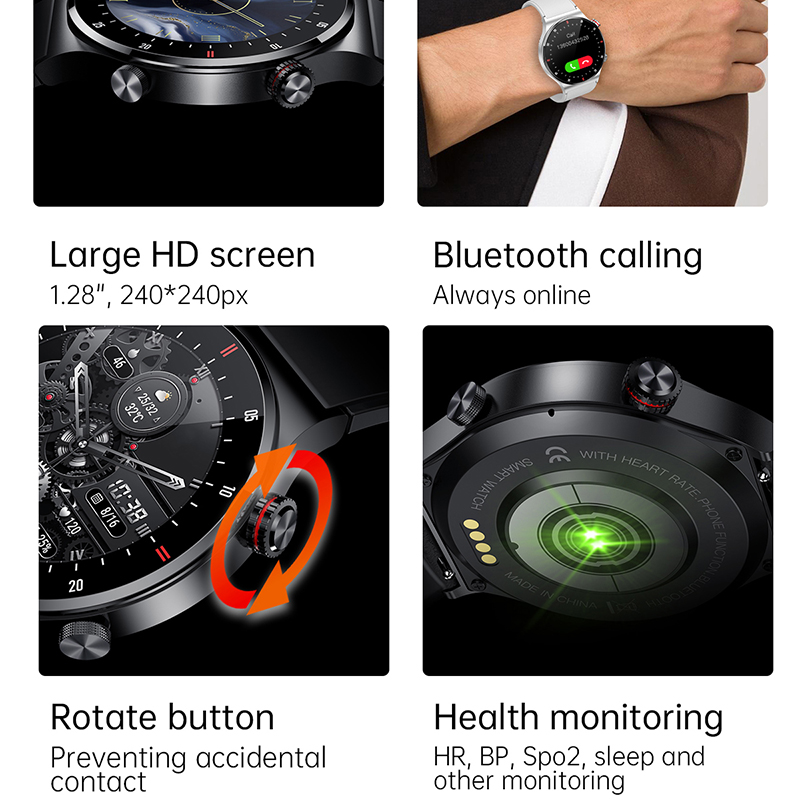 GPS ECG+PPG Bluetooth Call Sma - Smartwatch Face recension och pris