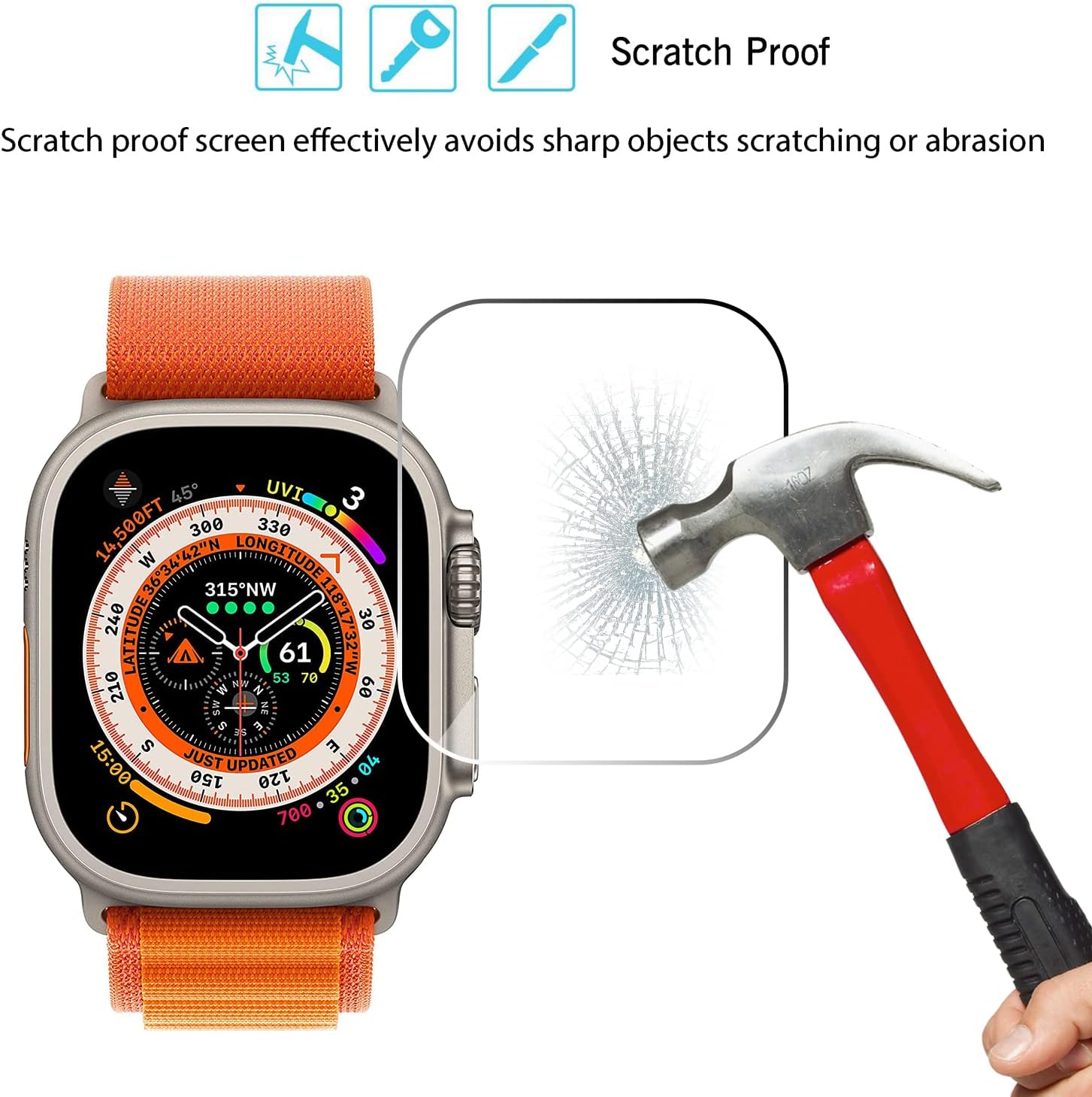 Tempered Glass for Apple Watch - Watch Case Bumper recension och pris