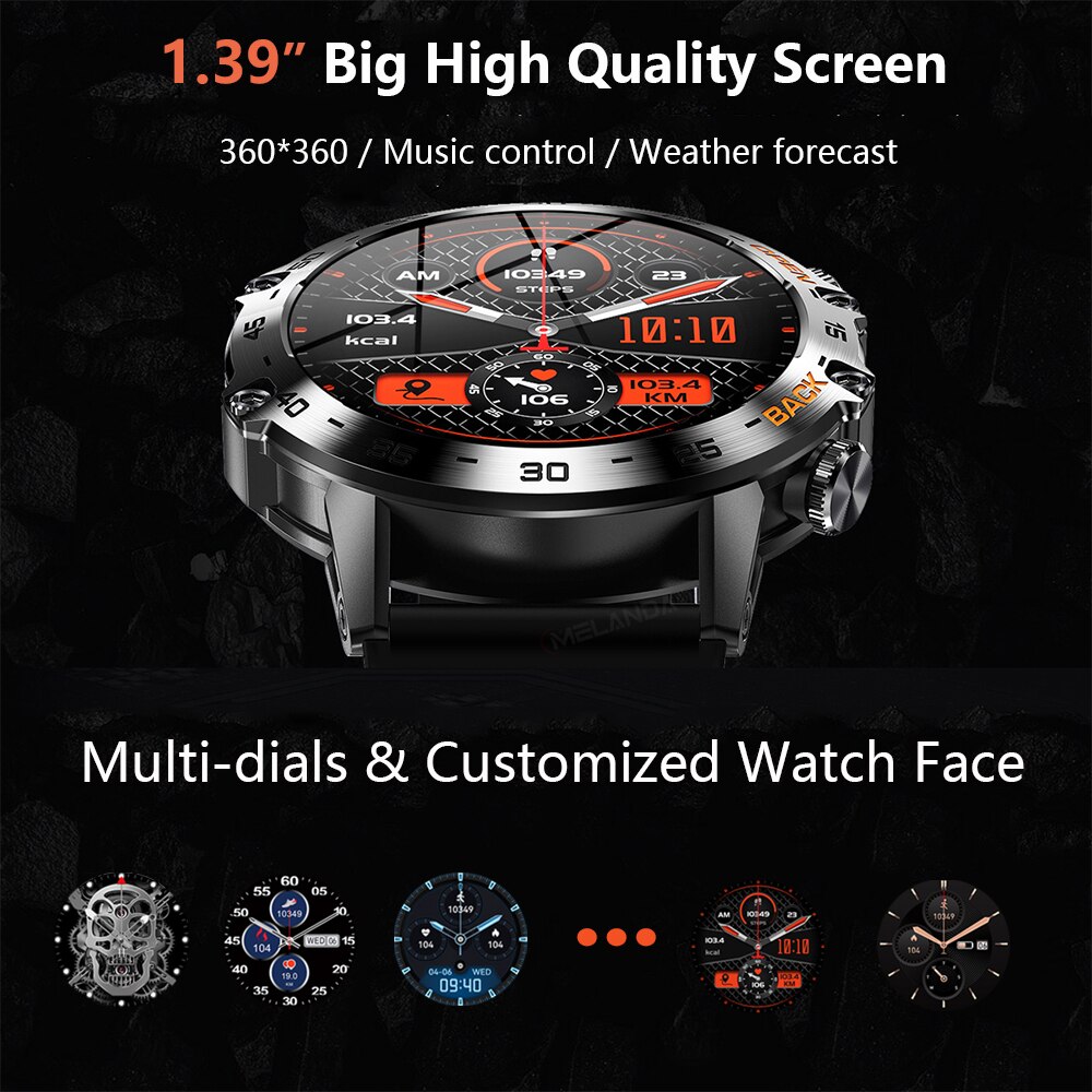 MEVADEN Steel 1.39 inch Men Lu - Smartwatch Face recension och pris