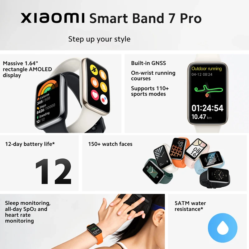 Xiaomi Smart Band 7 Pro 1.64'' - Smartwatch Face recension och pris